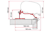 Adaptateur d’auvent Caravan Roof pour F80 / F65 Fiamma