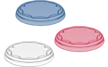 Koziol freshness lid FRESH tr. coral/deep blue/soft gray set of 3