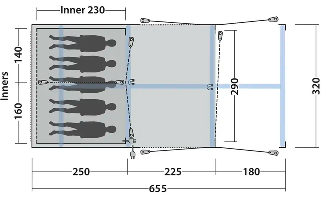 Technische Zeichnung eines Winkels mit Maßen und Beschriftungen in Millimetern