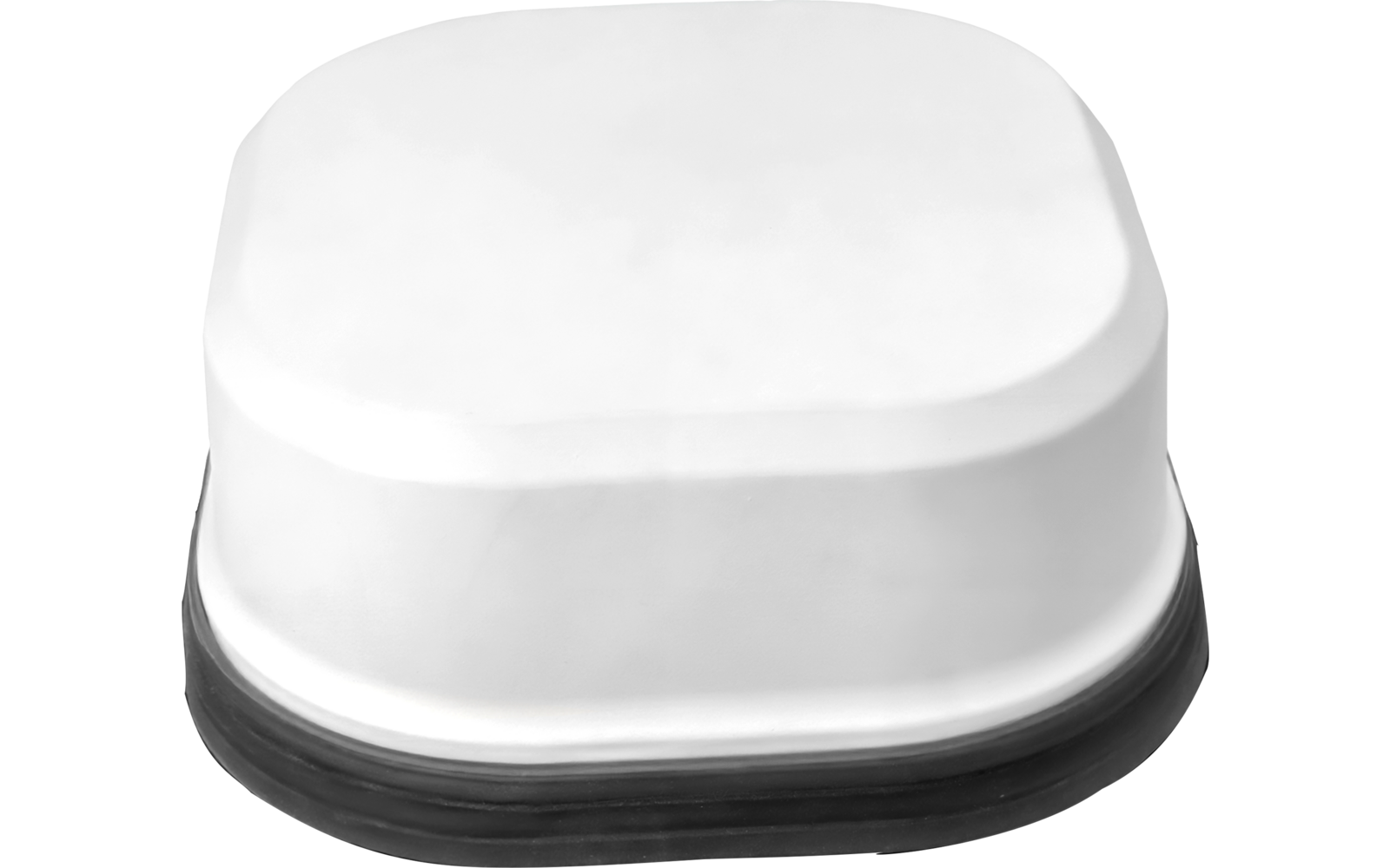 Weißes Gerät mit mehreren Kabeln und Anschlüssen auf weißem Hintergrund