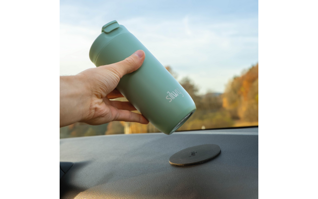 Produktbild Silwy Magnet Isolierbecher aus Edelstahl mit Metall-Nano-Gel-Pad 1