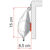 Fiamma Caravanstore XL 550 Sackmarkise Tuchfarbe Royal Blue 550 cm