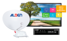 273690 - Alden AS2 80 HD vollautomatische Satellitenanlage Single-LNB inkl. S.S.C. HD-Steuermodul und Ultrawide LED TV