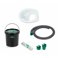 TROBOLO Do it yourself Set 4 teillig f&uuml;r den Eigenbau der Trenntoilette mit Urinableitung 11 Liter wei&szlig;