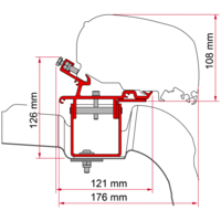 Fiamma Adapter-Kit Dachmarkise F80 f&uuml;r den VW Crafter L3H3