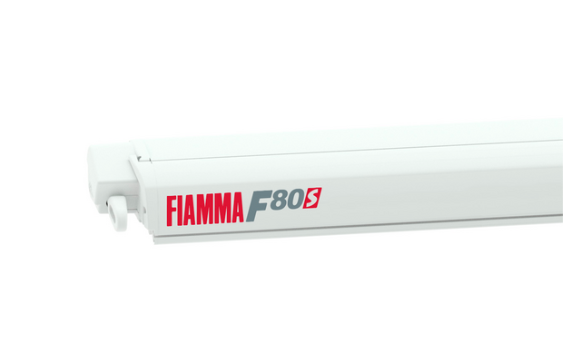 Fiamma F80s 320 Markise Gehäusefarbe Polar White Tuchfarbe Royal Grey 320 cm