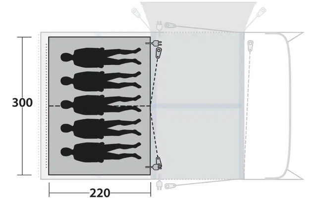 Produktbild Outwell Berth 5 Innenzelt f&uuml;r 5 Personen passend f&uuml;r Vorzelt Jones L PowerAir  1