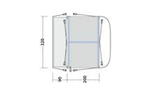 282245 - Outwell Jonesville 440SA Flex Busvorzelt 440 x 310 x 220 Meter