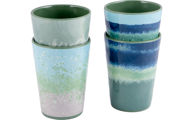 Produktbild Bo-Camp Halo Becher 4er Set blau / grün  1