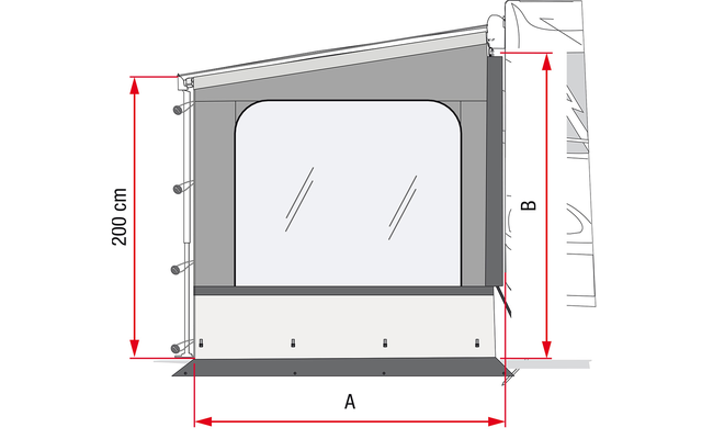 Fiamma Side W Pro panel lateral con ventana grande para Fiamma F80L XXL