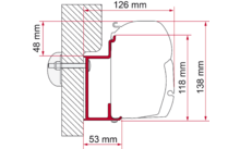 Fiamma awning adapter Eura Mobil Karmann wall mounting