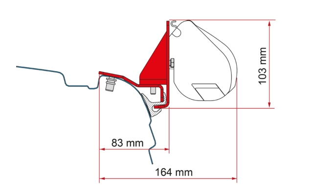 Fiamma awning adapter kit Multirail VW T5/T6