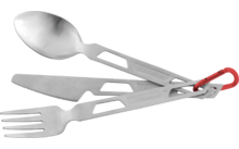 Robens Sierra Steel Cutlery Set with carabiner 4 pieces