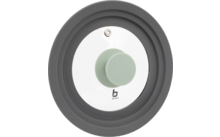 284653 - Bo-Camp Universal Glasdeckel mit Silikonrand und Silikonknopf 18 cm