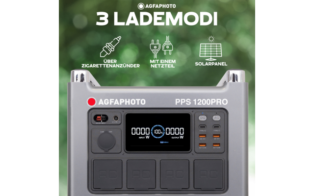 AgfaPhoto Powercube  1200 Pro (DE / Typ F) mobile Steckdose