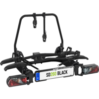Eufab SD260 Kupplungs-Fahrradträger Schwarz für Flügeltür Kastenwagen für 2 Fahrräder, E-Bike geeignet