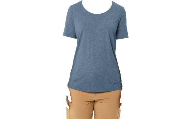 Person standing facing forward, wearing a blue T‑shirt and beige trousers, slightly smiling, white background