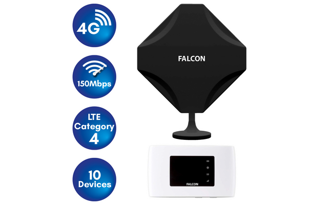 Antenna da finestra Falcon DIY 4G LTE con router LTE mobile