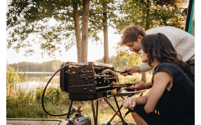 Produktbild Berger 3-Flammen Koffergasgrill Schwarz 1