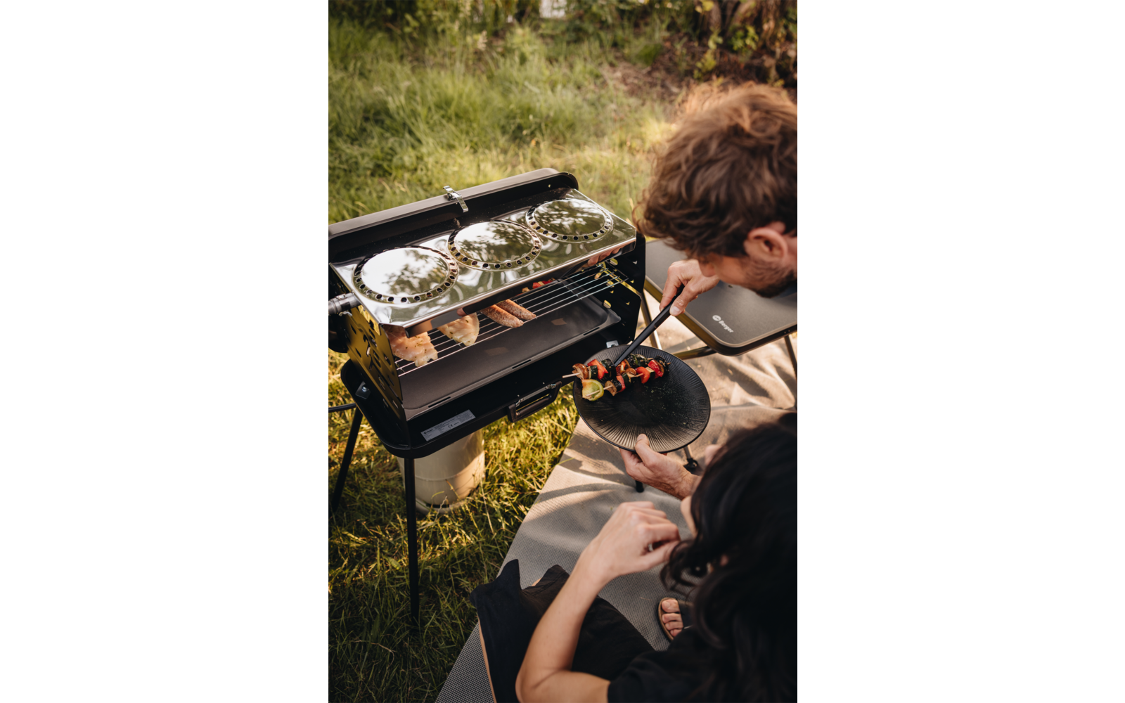 Produktbild Berger 3-Flammen Koffergasgrill Schwarz 1