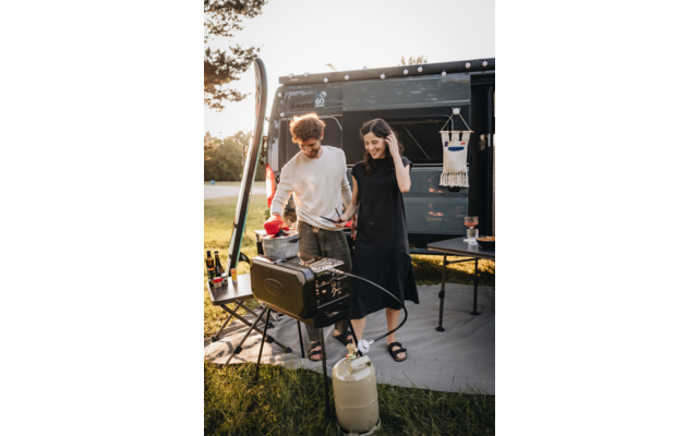 Produktbild Berger 3-Flammen Koffergasgrill Schwarz 1