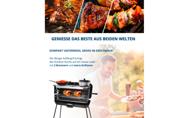 Produktbild Berger Koffergasgrill schwarz 1