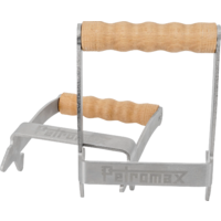 Petromax Tragegriff Tyropit & Pyron ergonomisches Griffset aus Edelstahl & Buchenholz