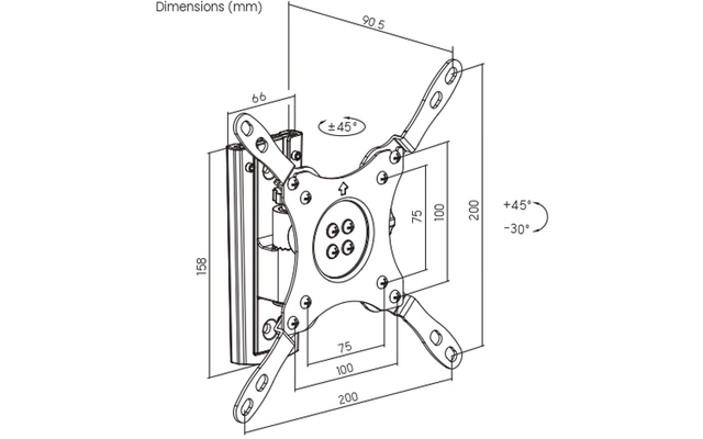 Imagen del producto Soporte de pared corto para televisi&oacute;n Berger 1