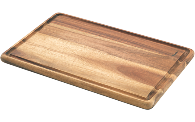 Rechteckiges Holzbrett mit Fase und Saftrille