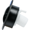 STS tank filler neck, short, Ø 40 mm, w. lining/tank cap for fresh water, w. lining, STS/Zadi cyl, 1 cyl/2 Schl, signal white