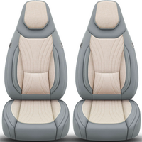 Bremer Sitzbez&uuml;ge Wohnmobil Schonbez&uuml;ge C-Serie 2 St&uuml;ck f&uuml;r Fiat Ducato / Jumper / Boxer beige/grau