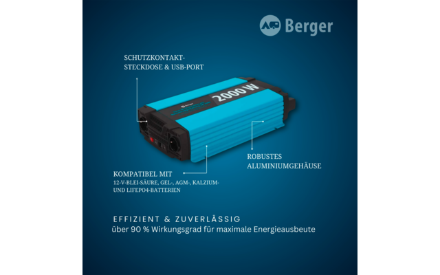 Berger SW 2000 Sinus Wechselrichter mit Netzvorrangschaltung 