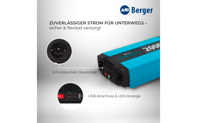 Berger SW 2000 Sinus Wechselrichter mit Netzvorrangschaltung 