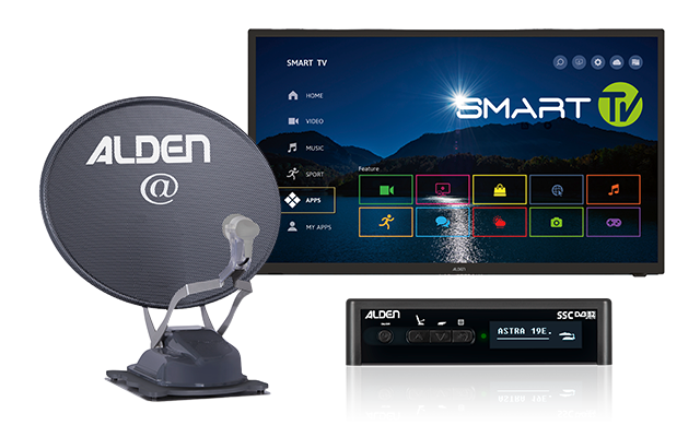 Produktbild Alden Onelight@ EVO 60 Satellitenanlage mit S.S.C HD-Steuermodul und LED Smartwide TV 1