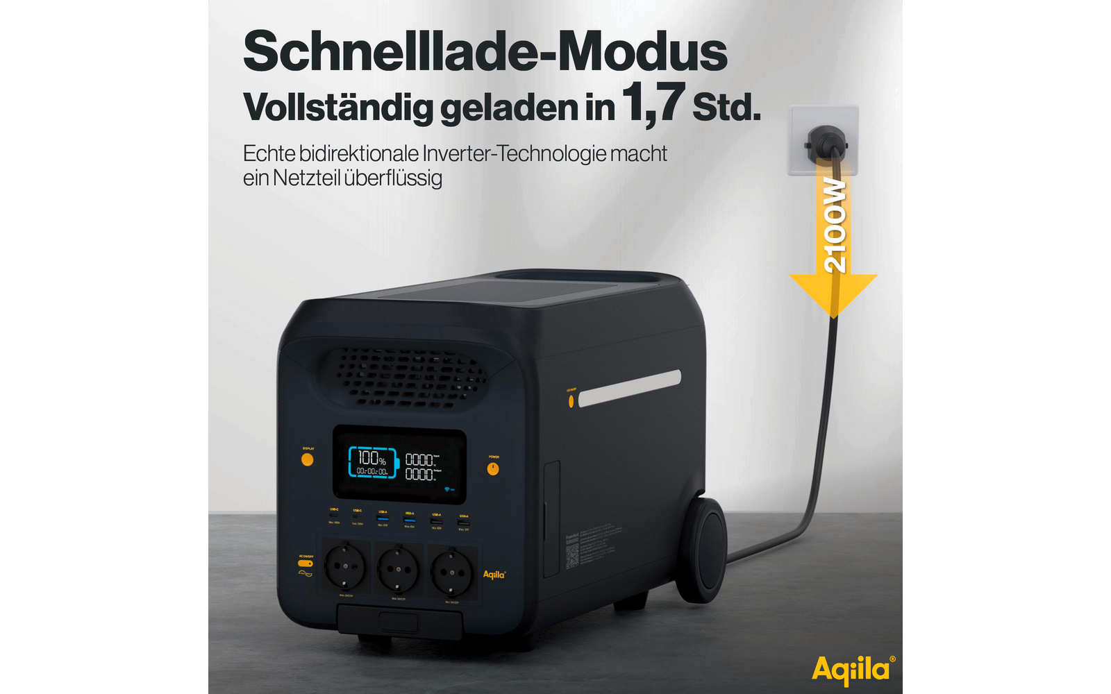 Produktbild Aqiila Powerbird S3000V2 Powerstation 3000 W 2560 Wh 1