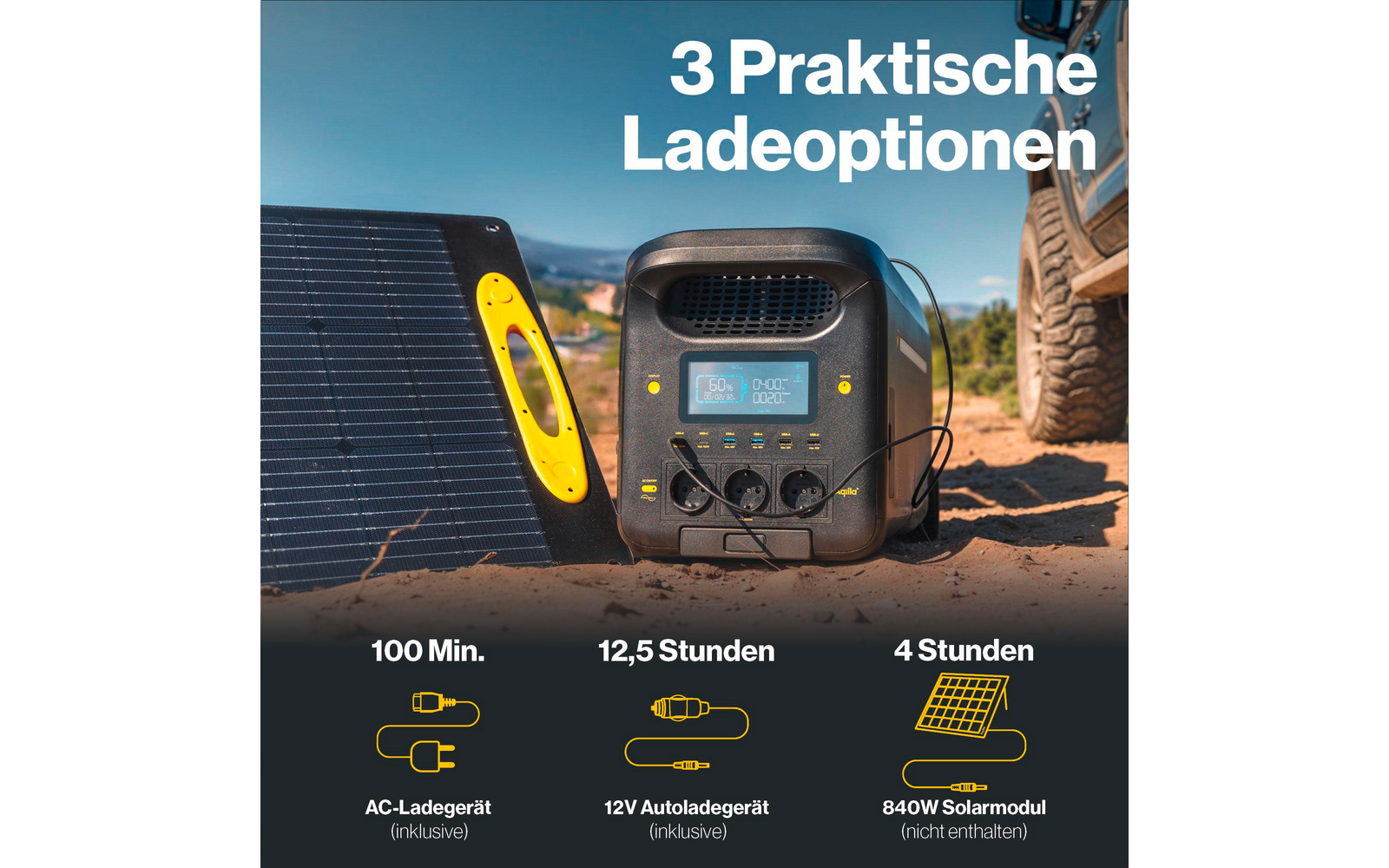 Produktbild Aqiila Powerbird S3000V2 Powerstation 3000 W 2560 Wh 1