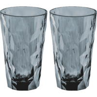 Koziol Superglass CLUB Nr. 6 Set van 2 300 ml transparent grey