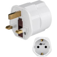 Goobay Reise Netzadapter EU f&uuml;r UK, wei&szlig;