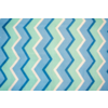Wiederholtes Zickzackmuster in Blau, Grün und Weiß
