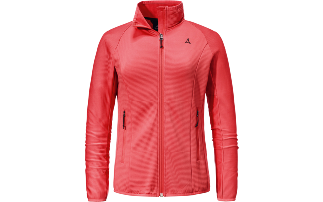 Rotes Sportjacke mit Reißverschluss und Stehkragen