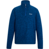 Blaues Langarmshirt mit Reißverschluss am Kragen