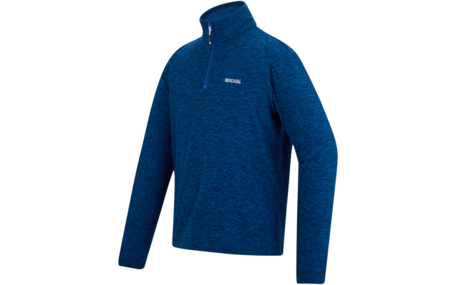 Blauer Pullover mit Reißverschluss und langem Arm