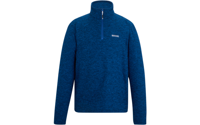 Blaues Langarmshirt mit Reißverschluss am Kragen