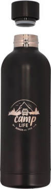 Camplife Edelstahl Thermo-Trinkflasche 500 ml schwarz matt