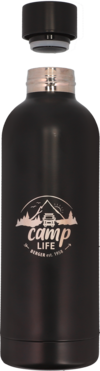 Camplife Edelstahl Thermo-Trinkflasche 500 ml schwarz matt