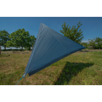 Bent Sonnensegel Zip-Protect Canvas Single mit Reißverschluss-Abdeckklappen dunkelblau/RV hellblau