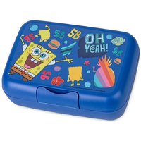 Koziol Candy L SpongeBob SquarePants Lunchbox mit Trennschale 19 x 13,5 x 6,5 cm organic space blue