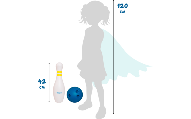 Produktbild alldoro XXL Bowling Set f&uuml;r Kinder mit 6 Pins  1