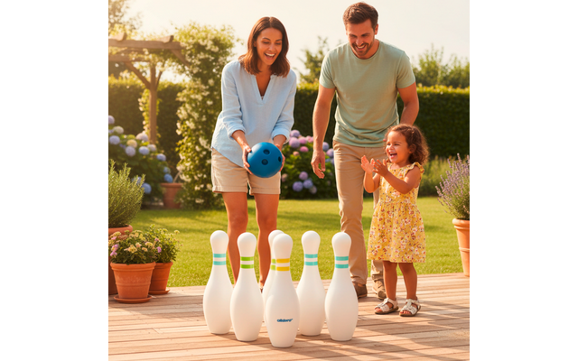 Produktbild alldoro XXL Bowling Set f&uuml;r Kinder mit 6 Pins  1