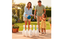 292298 - alldoro XXL Bowling Set für Kinder mit 6 Pins 